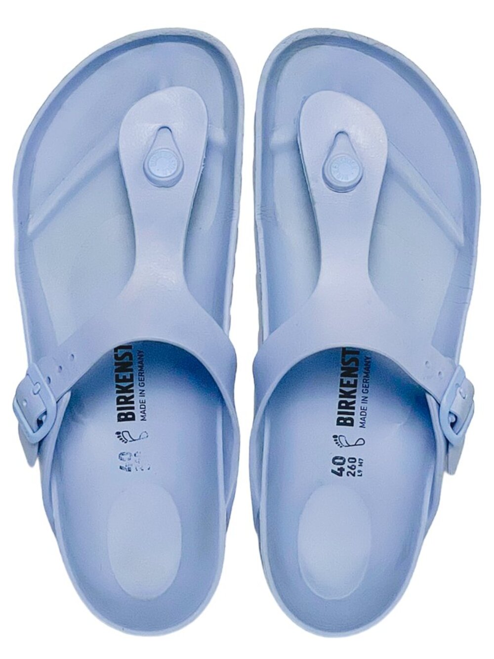 Birkenstock Gizeh Essentials EVA Dusty Blue Waterproof Sandals Women’s 9